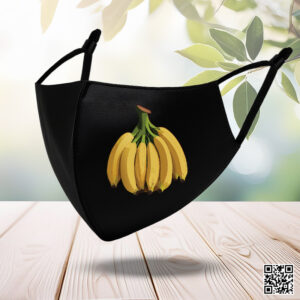 Banana Design Breathable Safety Face Mask Black