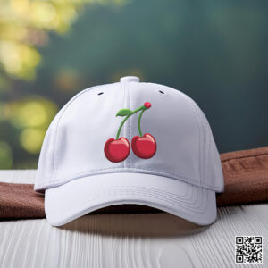 Cherry Fruit Design Printed Cap For Everyday Style