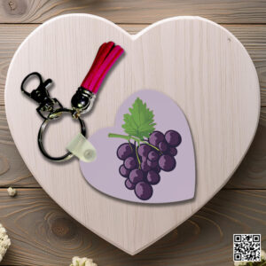 Grape Cluster Design Key Ring in Fun Shapes