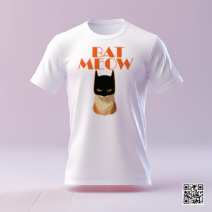 BAT MEOW – The purr-fect superhero cat design for cat lovers and comic fans!