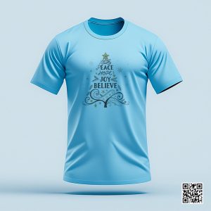 Peace Hope Joy Believe Christmas Tree T-shirt | ShownArt