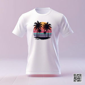 Sunset Palm Trees Tropical Beach Silhouette