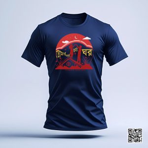 তোমার মধ্যেই আমার ঘর – Romantic Bengali Quote T-Shirt Design | Love & Emotion